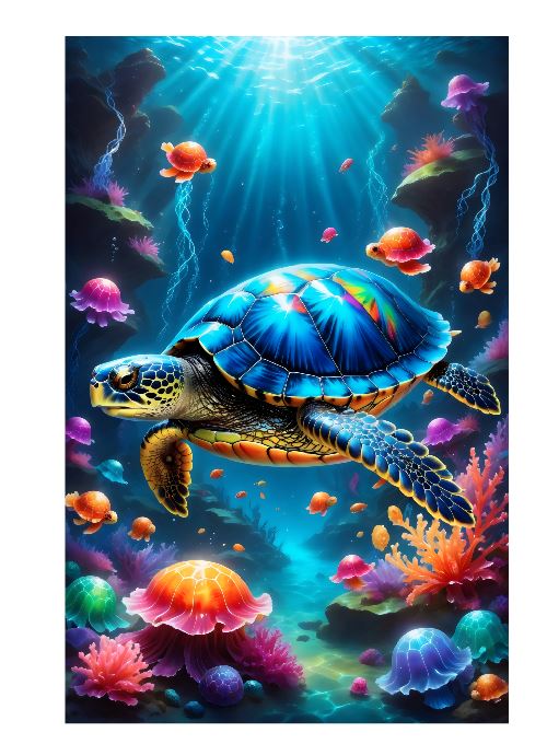 (A253) Sea Turtle Wall Art