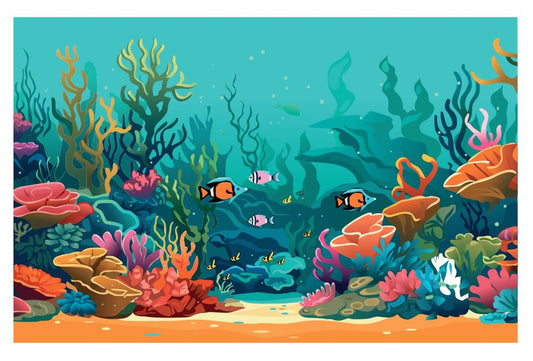 (A254) Fish & Coral Wall Art