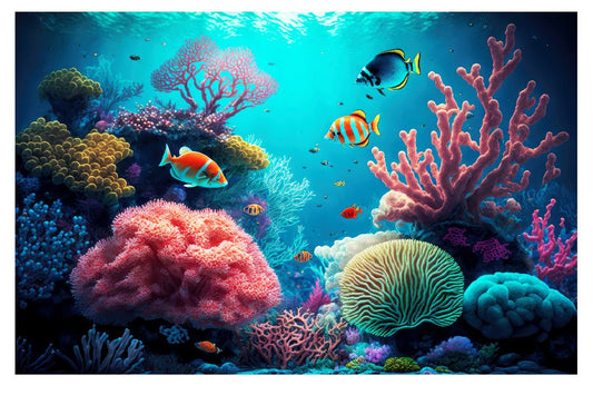 (A252) Coral & Fish Wall Art