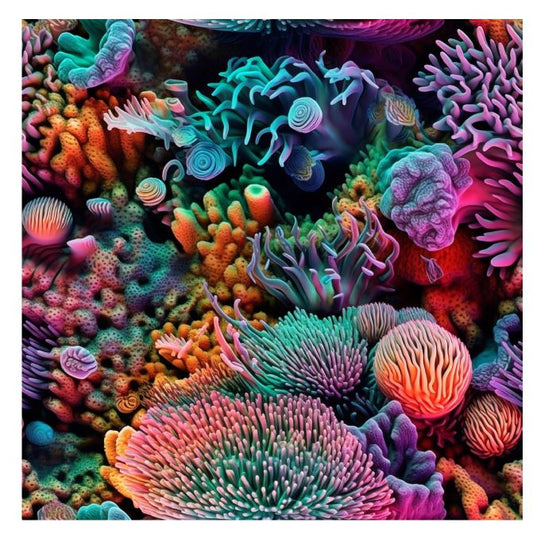 (A243) Neon Coral Wall Art