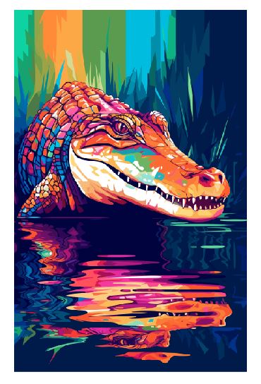 (A081) Alligator Wall Art