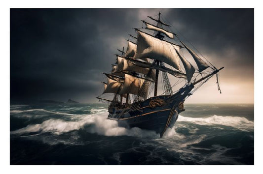 (A027) Sailing Ship Wall Art