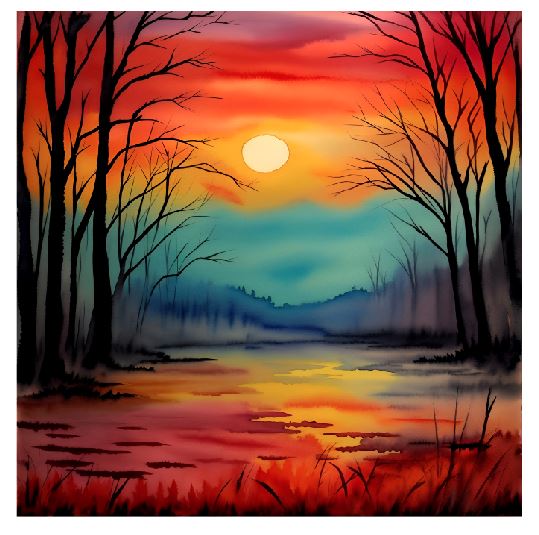 (A097) Sunset Wall Art