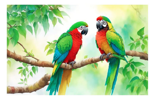 (A125) Parrots Wall Art