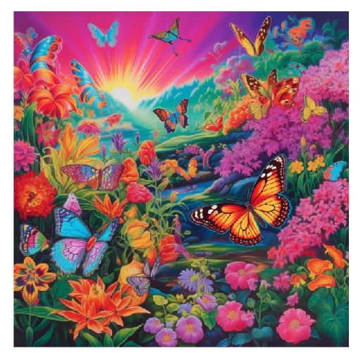 (A197) Butterfly World Wall Art