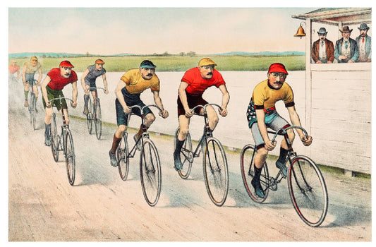 (A193) Vintage Bicycle Race Wall Art