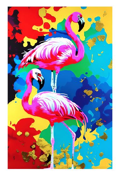 (A112) Flamingos Wall Art