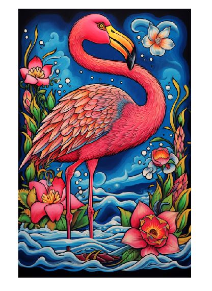 (A126) Flamingo Wall Art