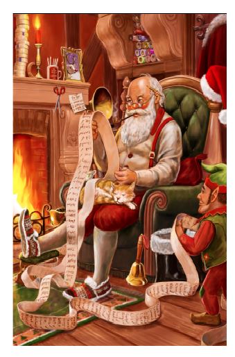 (A204) Santa's List Wall Art