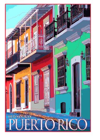 (A170) Old San Juan Puerto Rico Wall Art