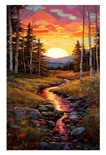 (A021) Peaceful Sunset Wall Art