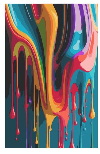 (A168) Paint Drip Wall Art