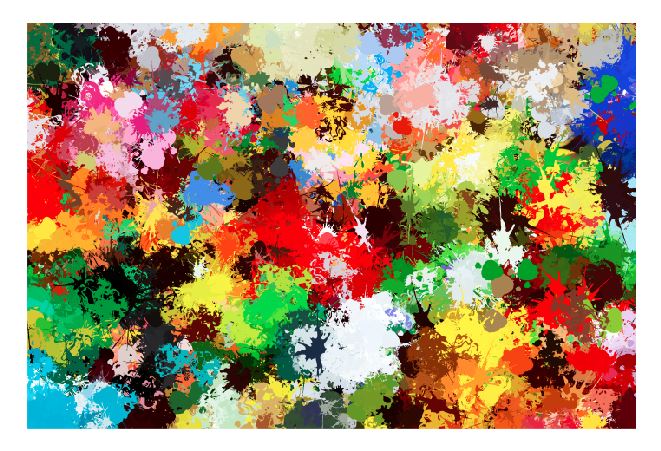 (A004) Colorful Splatter Wall Art