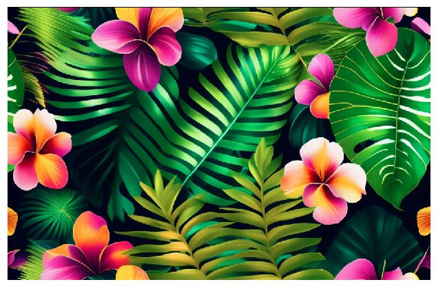 (A068) Tropical Flowers Wall Art