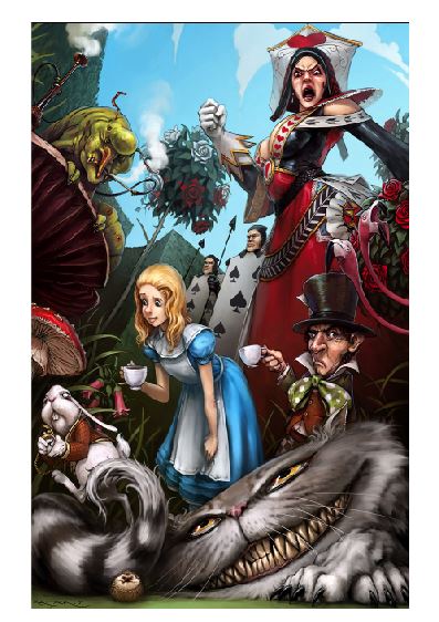 (A210) Alice In Wonderland Wall Art