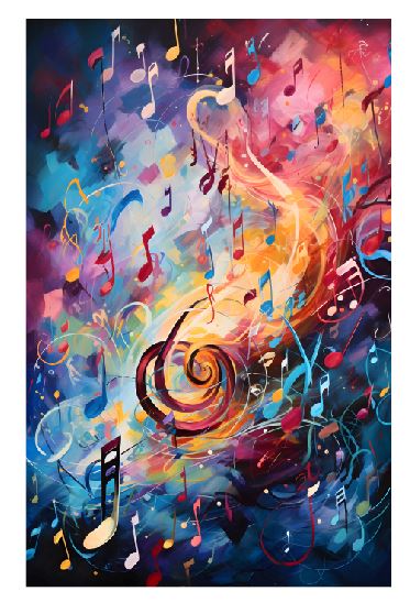 (A191) Music Notes Wall Art