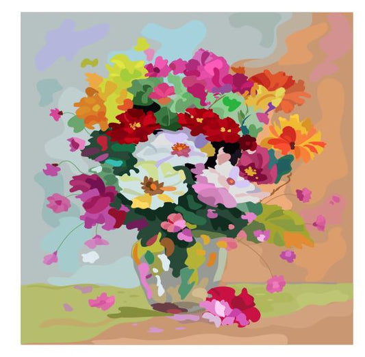 (A078) Flowers in Vase Wall Art