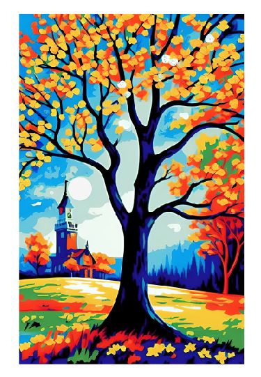 (A121) Fall Tree Wall Art