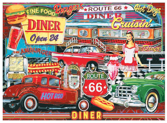 (A184) Route 66 Diner Wall Art