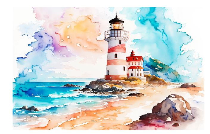 (A099) Lighthouse Wall Art