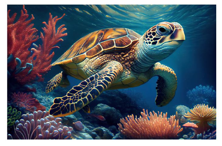 (A022) Sea Turtle Wall Art