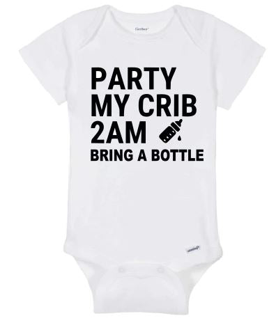 ONE11 Party My Crib Onesie