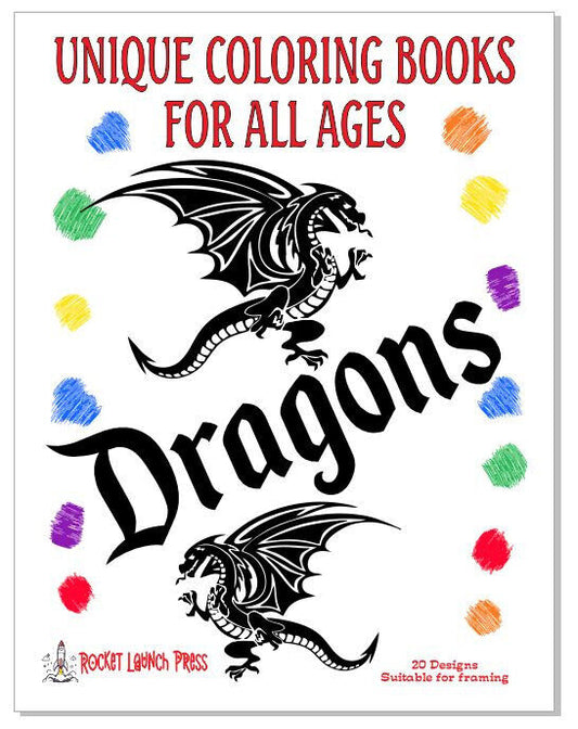 Dragons Adult Coloring Book AB05 ISBN 978-1-967538-08-9