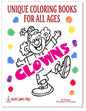 Clowns Adult coloring book AB04 ISBN 978-1-967538-07-2