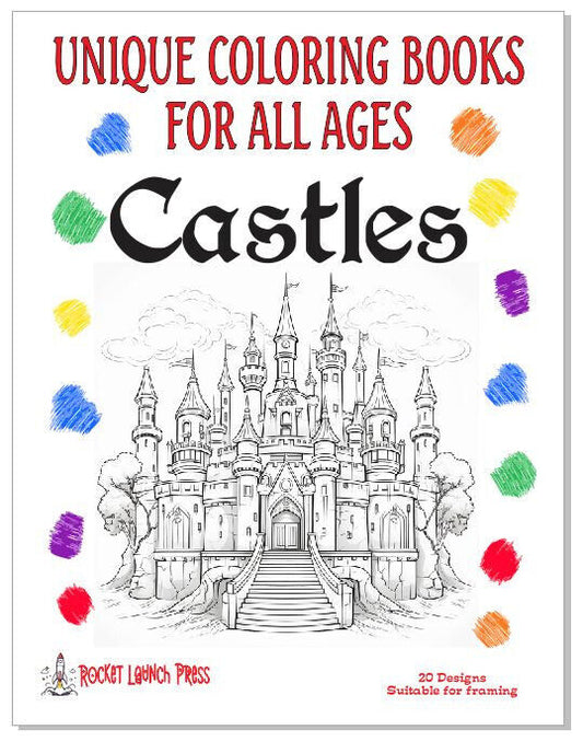 Castles Adult Coloring Book AB07 ISBN 978-1-967538-09-6