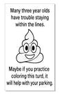 BC10 Bad Parking Turd Funny Business Card Pk/50 2" x 3.5"