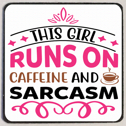 M232 Caffeine & Sarcasm Refrigerator Magnet - Iris Fashion Jewelry