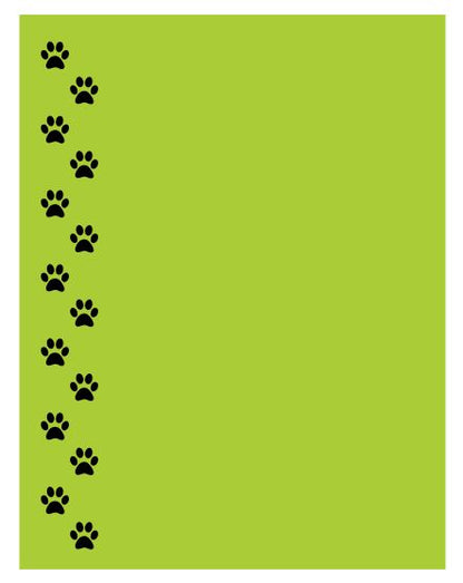 NP23 Paws Assorted Colors Note Pad