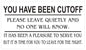 BC01 You Have Been Cutoff Bartender Business Card Pack of 50 cards