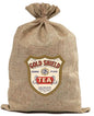 BUR30 Tea Burlap Bag Vintage Style Bag Gold Shield Brand