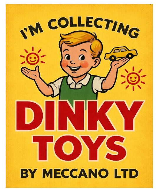 MS21 Dinky Toys Tin Toy Vintage Sign Retro Metal Wall Decor