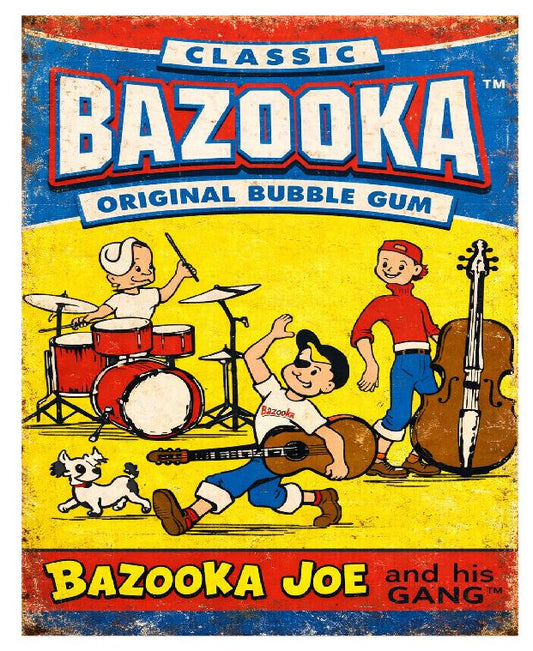 MS26 Classic Bazooka Gum Vintage Sign Retro Metal Wall Decor
