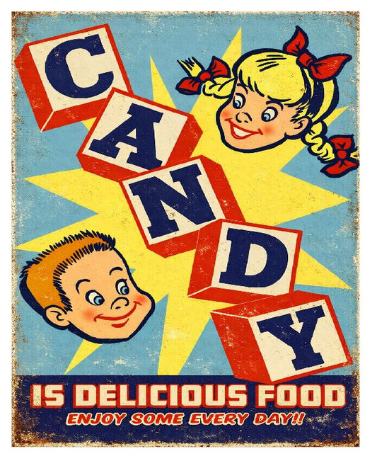 MS28 Candy Vintage Sign Retro Metal Wall Decor