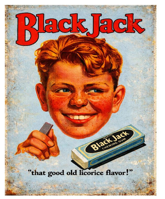 MS31 Black Jack Gum Vintage Sign Retro Metal Wall Decor