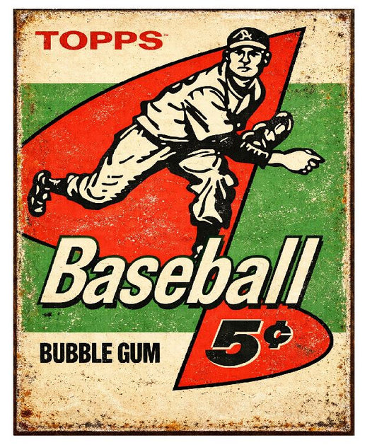 MS33 Baseball Vintage Sign Retro Metal Wall Decor
