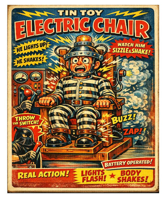 MS35 Electric Chair Funny Vintage Sign Retro Metal Wall Decor
