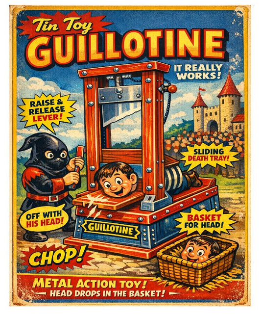 MS36 Guillotine Funny Vintage Sign Retro Metal Wall Decor