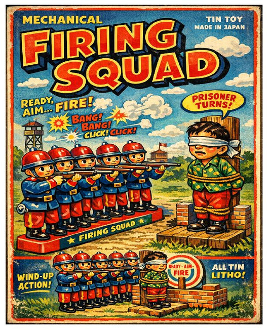 MS37 Firing Squad Funny Vintage Sign Retro Metal Wall Decor