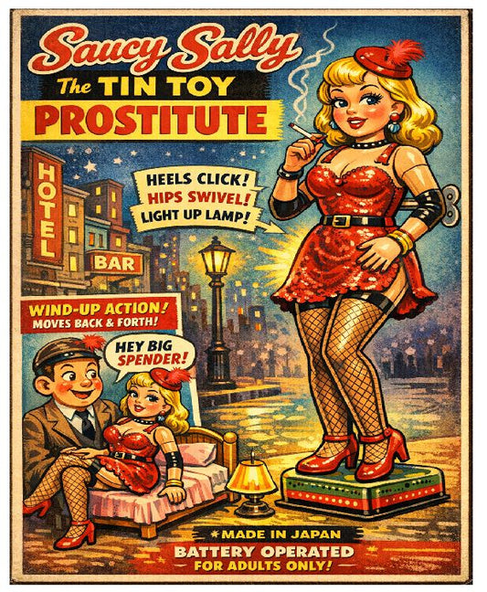 MS38 Prostitute Funny Vintage Sign Retro Metal Wall Decor