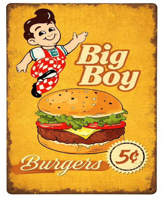 MS48 Big Boy Vintage Sign Retro Metal Wall Decor