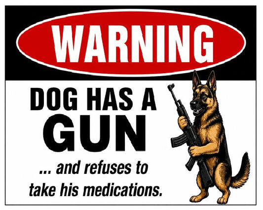 MS75 Funny Dog Vintage Look Sign Retro Metal Wall Decor