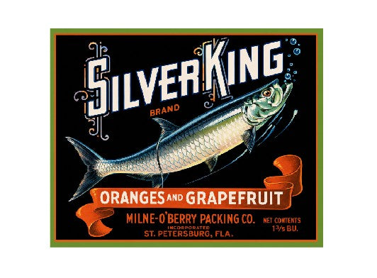 MS89 Crate Label Vintage Style Sign Metal Wall Decor Oranges and Grapefruit