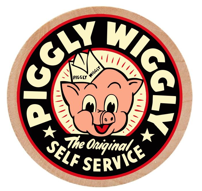 Piggly Wiggly Wooden Nickel 1.5" Collectible (WN-R7231)