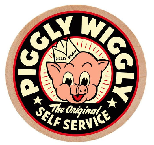 Piggly Wiggly Wooden Nickel 1.5" Collectible (WN-R7231)