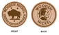Buffalo Indian Head Wooden Nickel Brown 1.5" Collectible WN03