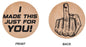 Middle Finger Wooden Nickel Black 1.5" Collectible WN08